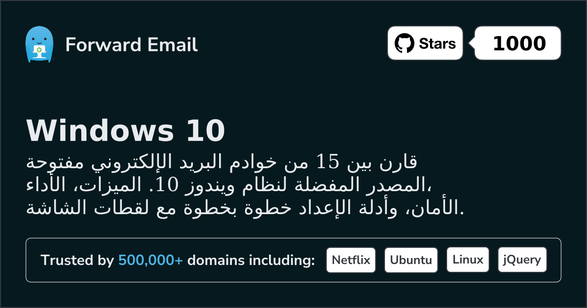 15 خوادم بريد إلكتروني مفتوحة المصدر مفضلة لـ Windows 10 2026
