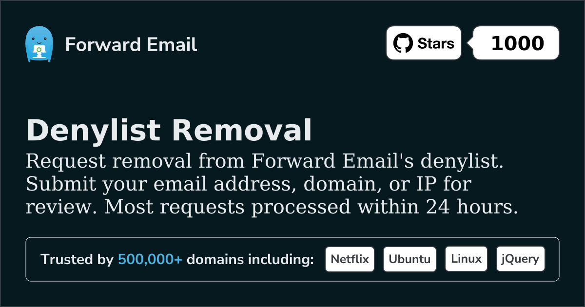 Denylist Removal - Unblock Your Email, Domain, or IP Address