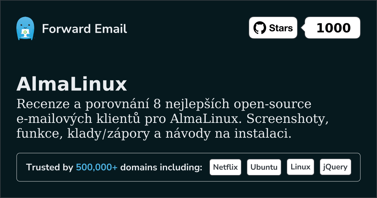 8 nejlepších open source e-mailových klientů pro AlmaLinux 2026