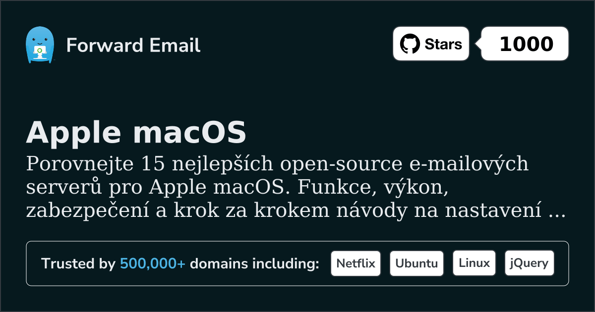 15 nejlepších open source e-mailových serverů pro Apple macOS 2026