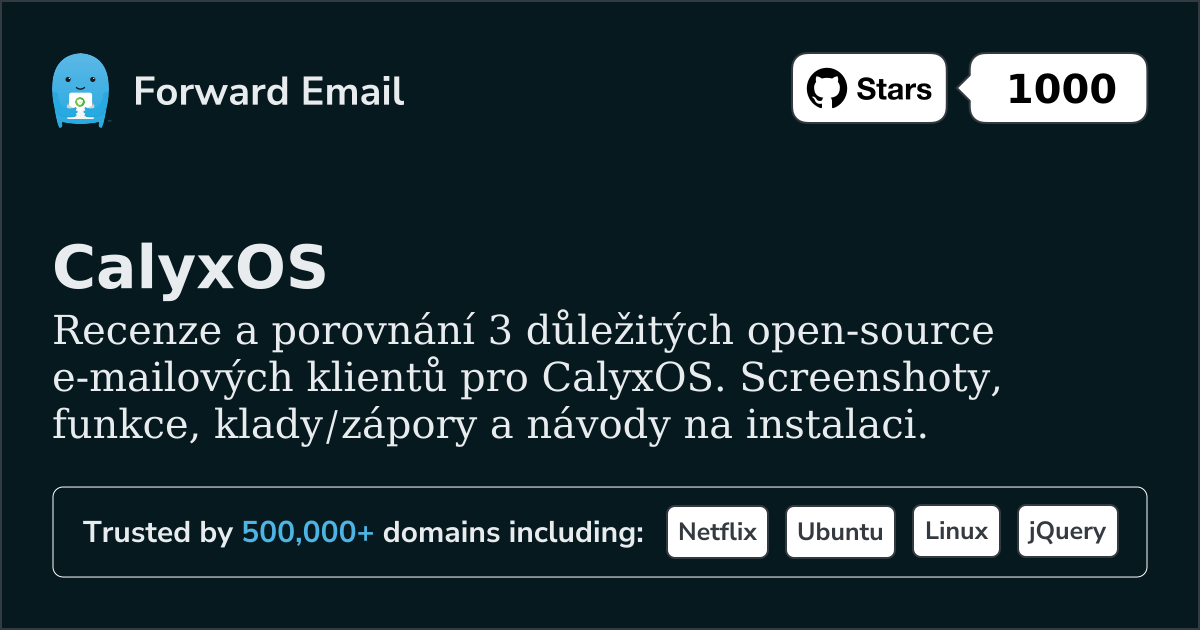 3 důležití open source e-mailoví klienti pro CalyxOS 2026