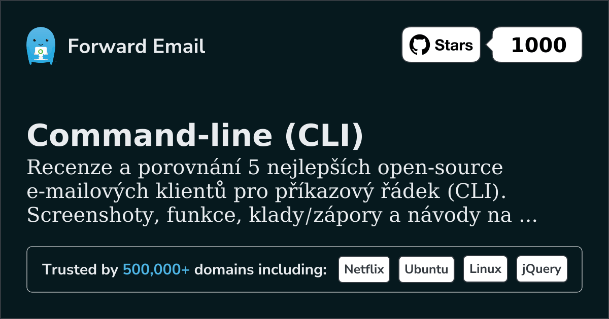 5 nejlepších open source e-mailových klientů pro Command-line (CLI) 2026