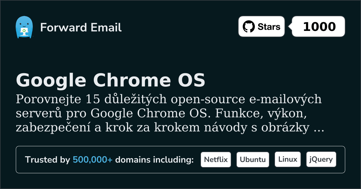 15 důležitých open source e-mailových serverů pro Google Chrome OS 2026