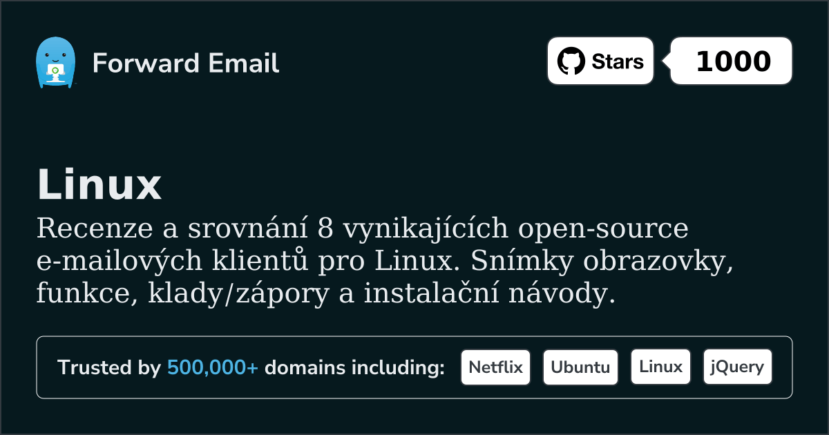 8 vynikajících open source e-mailových klientů pro Linux 2026