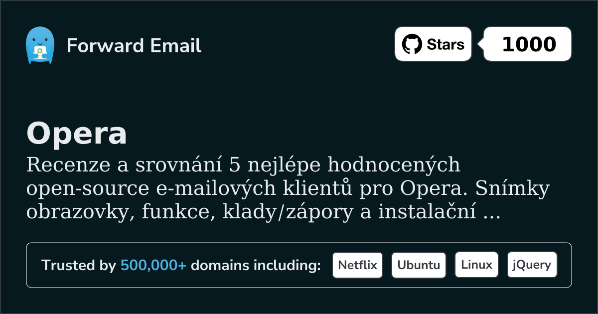 5 nejlépe hodnocených open source e-mailových klientů pro Opera 2026