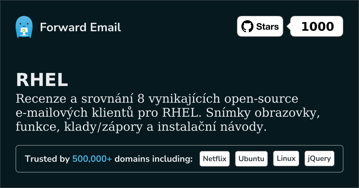 8 vynikajících open source e-mailových klientů pro RHEL 2026
