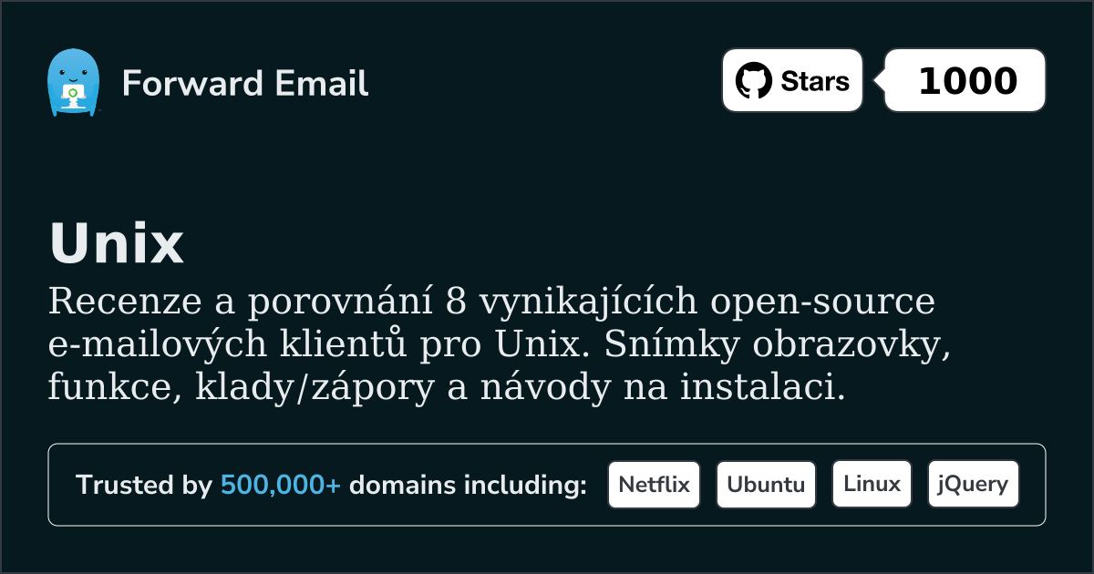 8 vynikajících open source e-mailových klientů pro Unix 2026