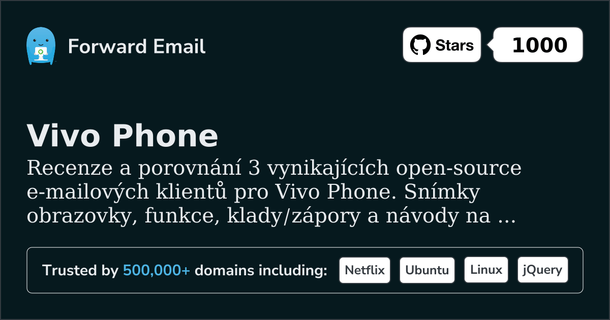 3 vynikající open source e-mailoví klienti pro Vivo Phone 2026