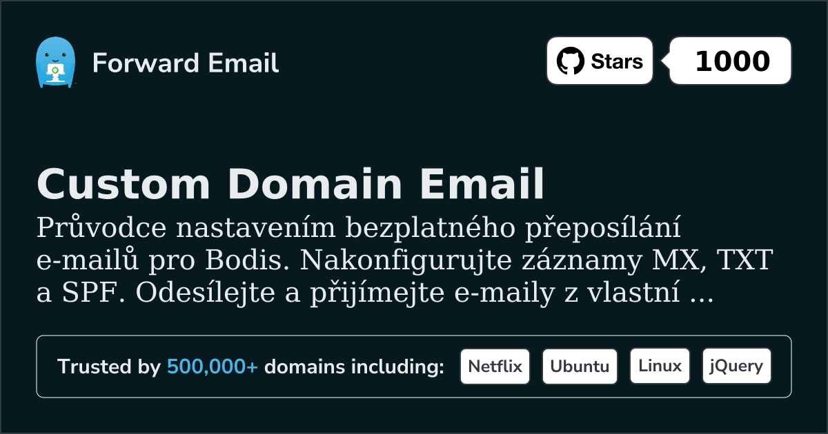 Jak nastavit e-mail pomocí Bodis