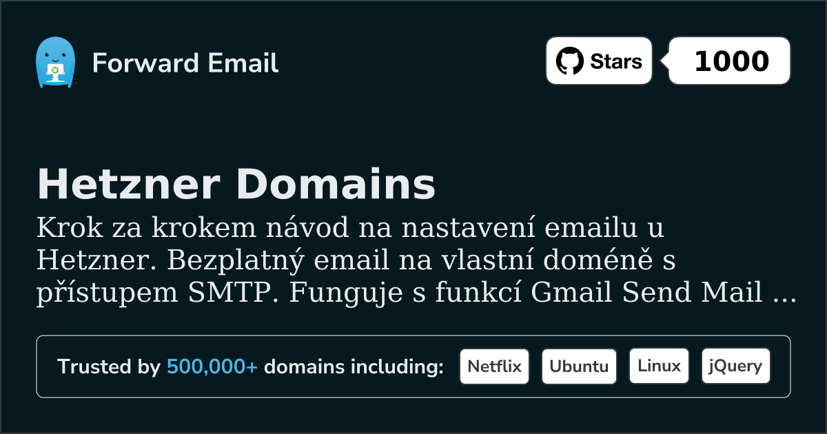 Jak nastavit e-mail pomocí Hetzner
