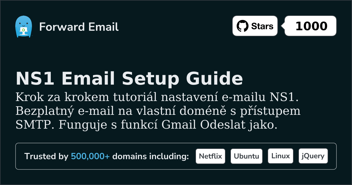 Jak nastavit e-mail pomocí NS1