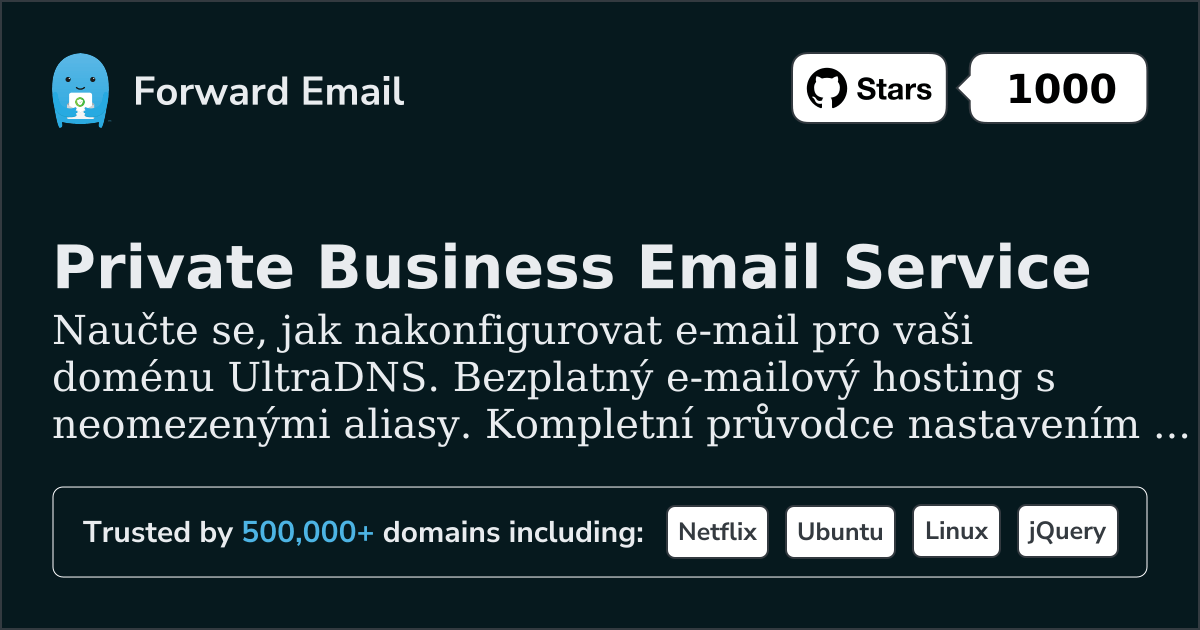 Jak nastavit e-mail pomocí UltraDNS