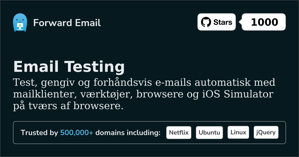 E-mailtestning til browsere og iOS-simulator