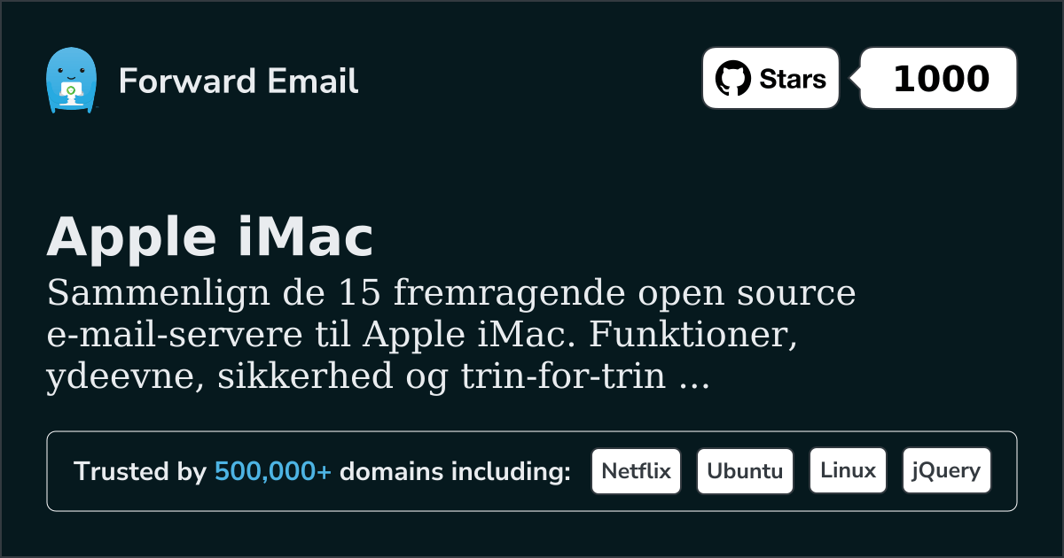 15 fremragende open source e-mailservere til Apple iMac 2026