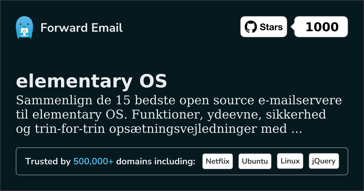 15 Bedste Open Source Email Servere for elementary OS 2026