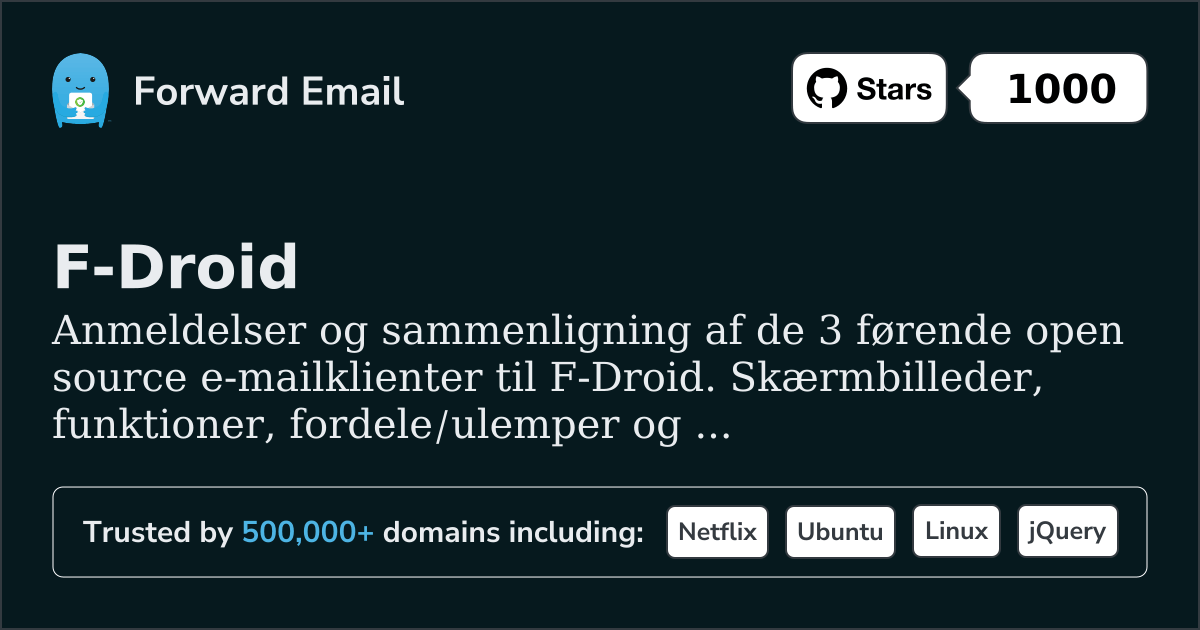 3 førende open source e-mailklienter til F-Droid 2026