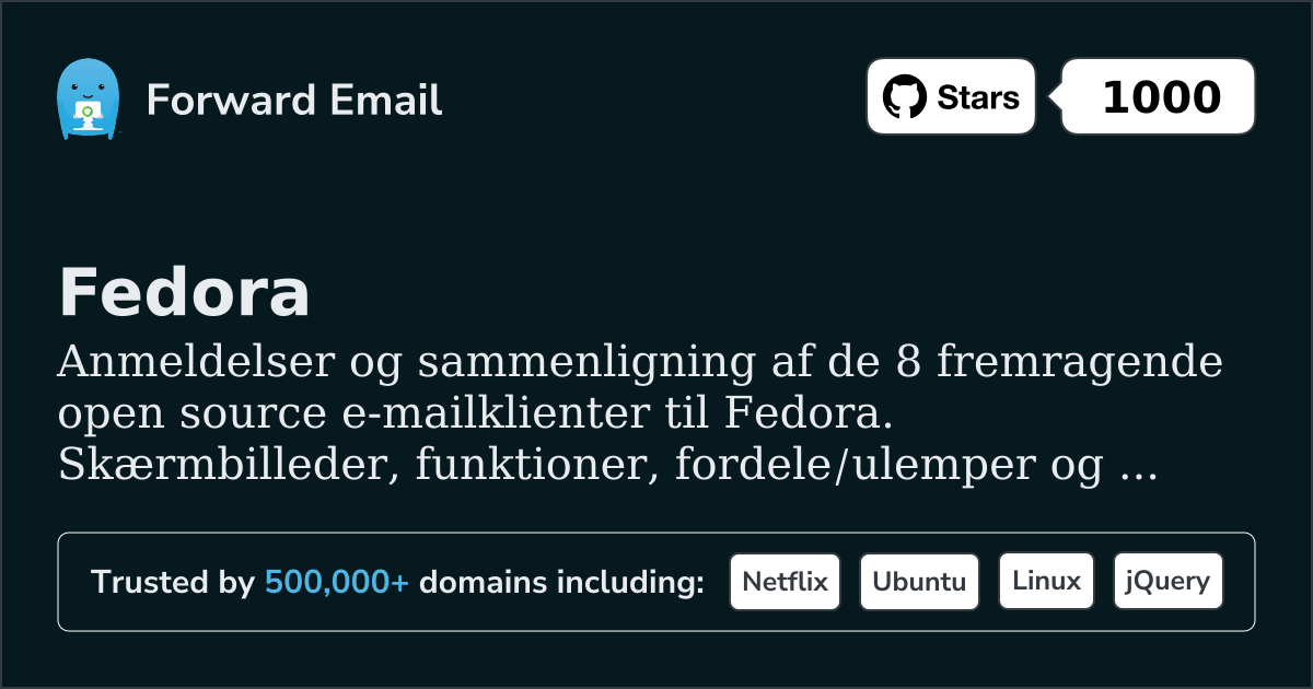 8 Fremragende Open Source Email Klienter for Fedora 2026