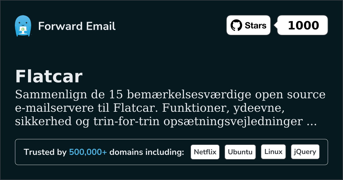 15 Bemærkelsesværdige Open Source Email Servere for Flatcar 2026