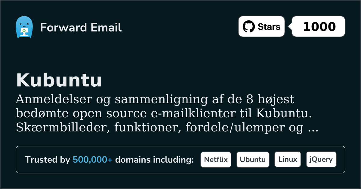 8 Højest Vurderede Open Source Email Klienter for Kubuntu 2026