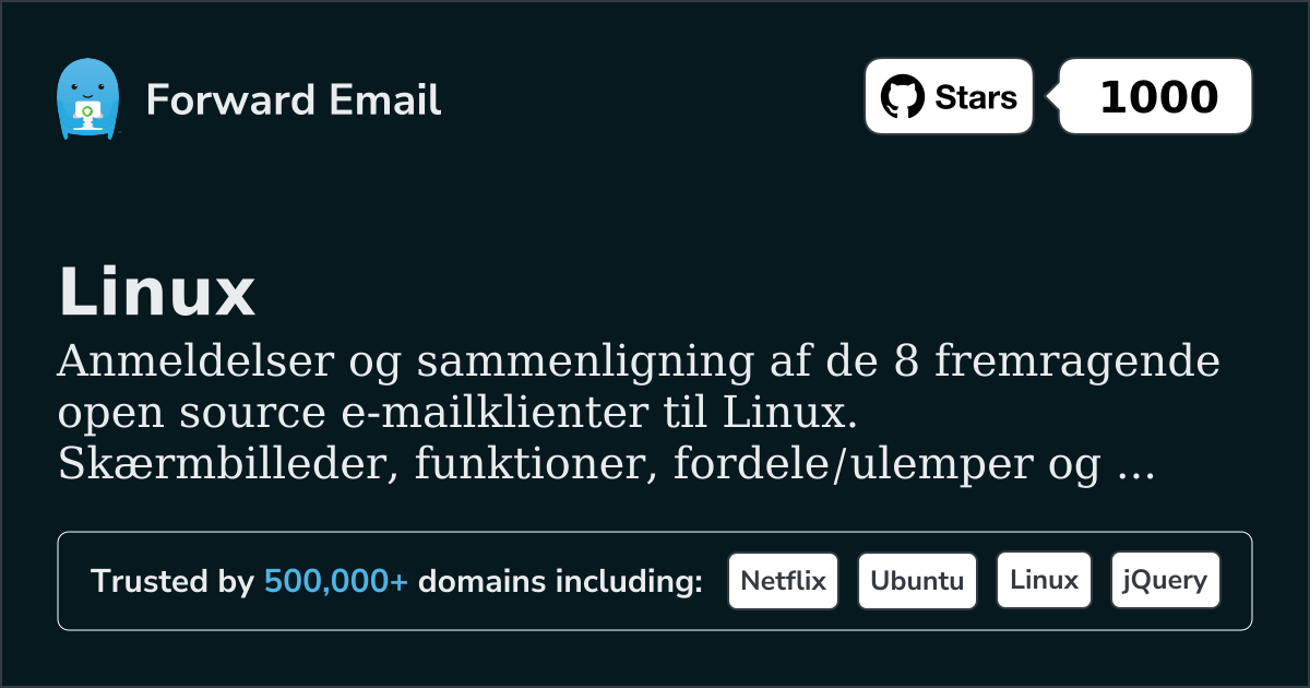 8 Fremragende Open Source Email Klienter for Linux 2026