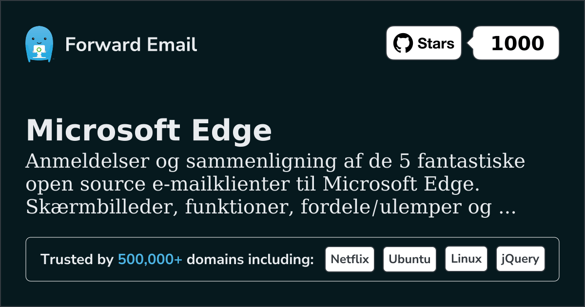 5 Fantastiske Open Source Email Klienter for Microsoft Edge 2026