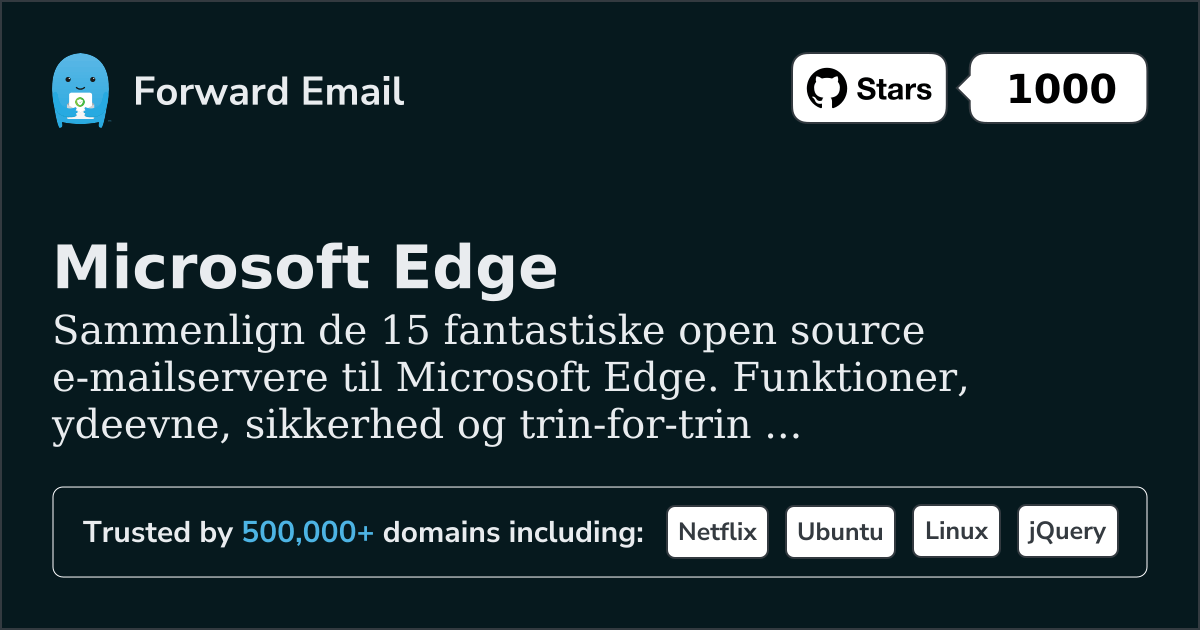 15 Fantastiske Open Source Email Servere for Microsoft Edge 2026