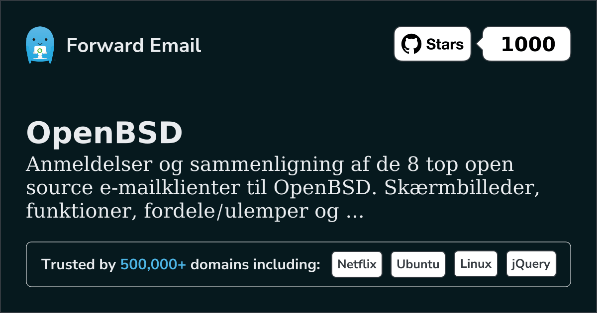 8 Top Open Source Email Klienter for OpenBSD 2026