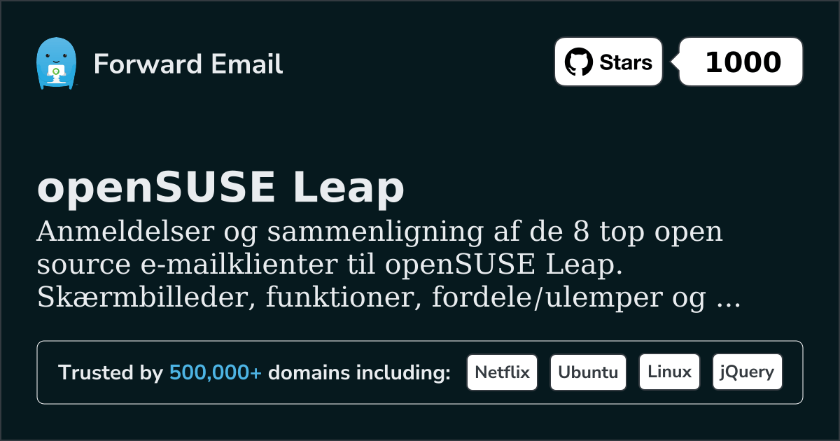 8 Top Open Source Email Klienter for openSUSE Leap 2026