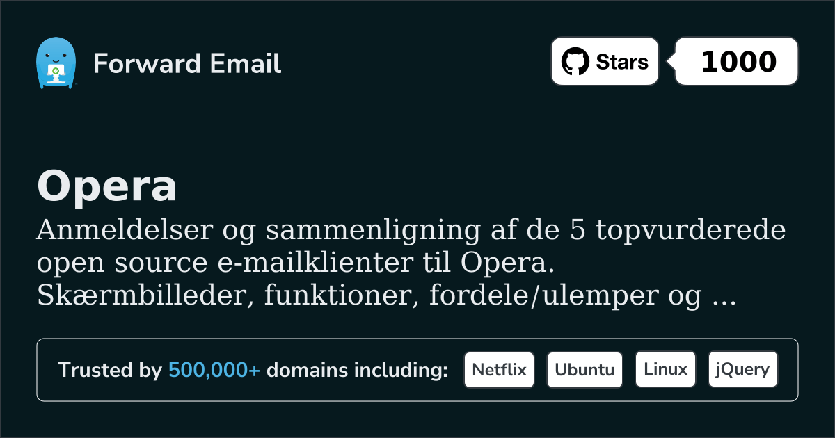 5 Topvurderede Open Source Email Klienter for Opera 2026