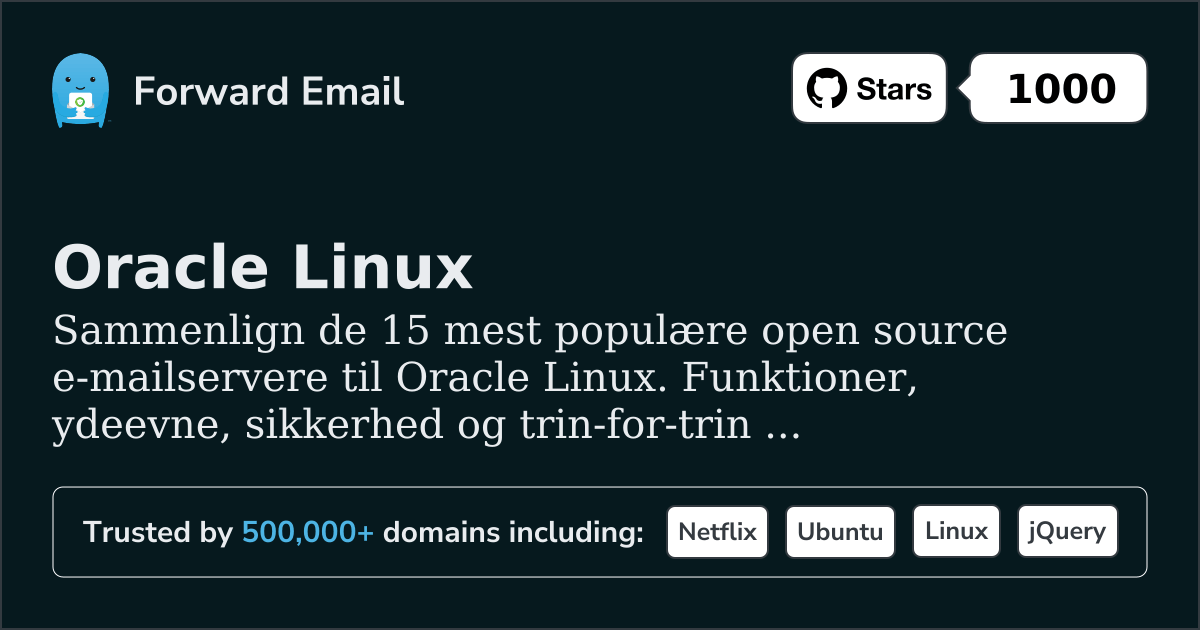15 Mest Populære Open Source Email Servere for Oracle Linux 2026