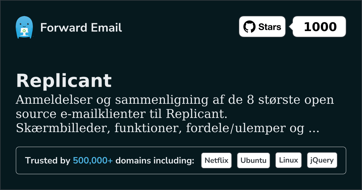 8 Største Open Source Email Klienter for Replicant 2026