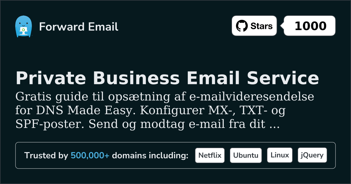 Sådan opsætter du e-mail med DNS Made Easy