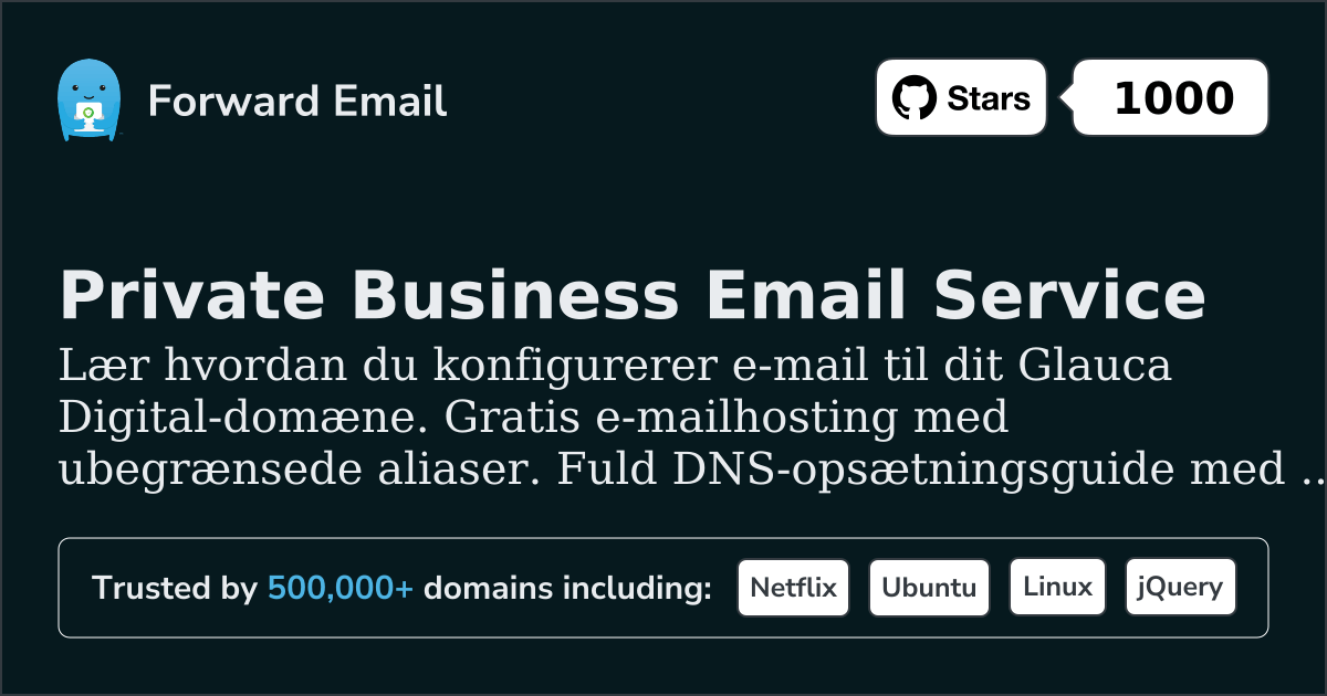 Sådan opsætter du e-mail med Glauca Digital