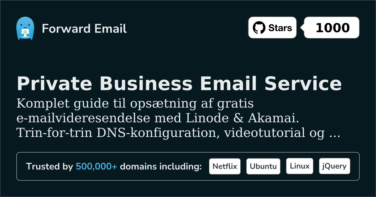 Sådan opsætter du e-mail med Linode & Akamai