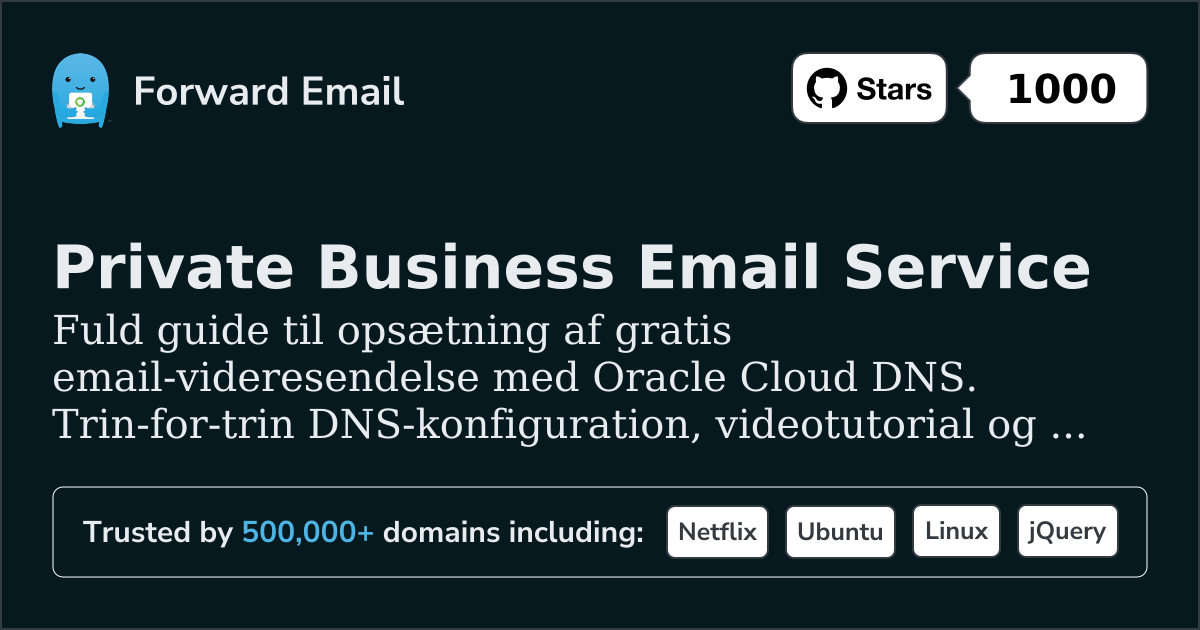 Sådan opsætter du e-mail med Oracle Cloud DNS