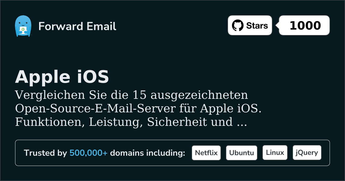 15 Ausgezeichnete Open-Source-E-Mail-Server für Apple iOS 2026