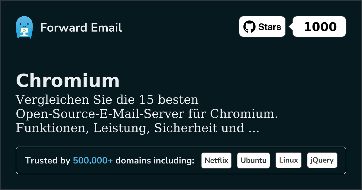 15 Beste Open-Source-E-Mail-Server für Chromium 2026