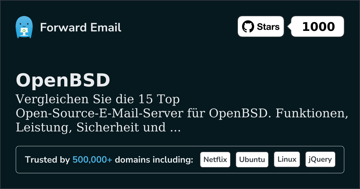 15 Top Open-Source-E-Mail-Server für OpenBSD 2026