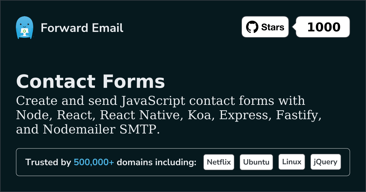 JavaScript Contact Forms Node.js