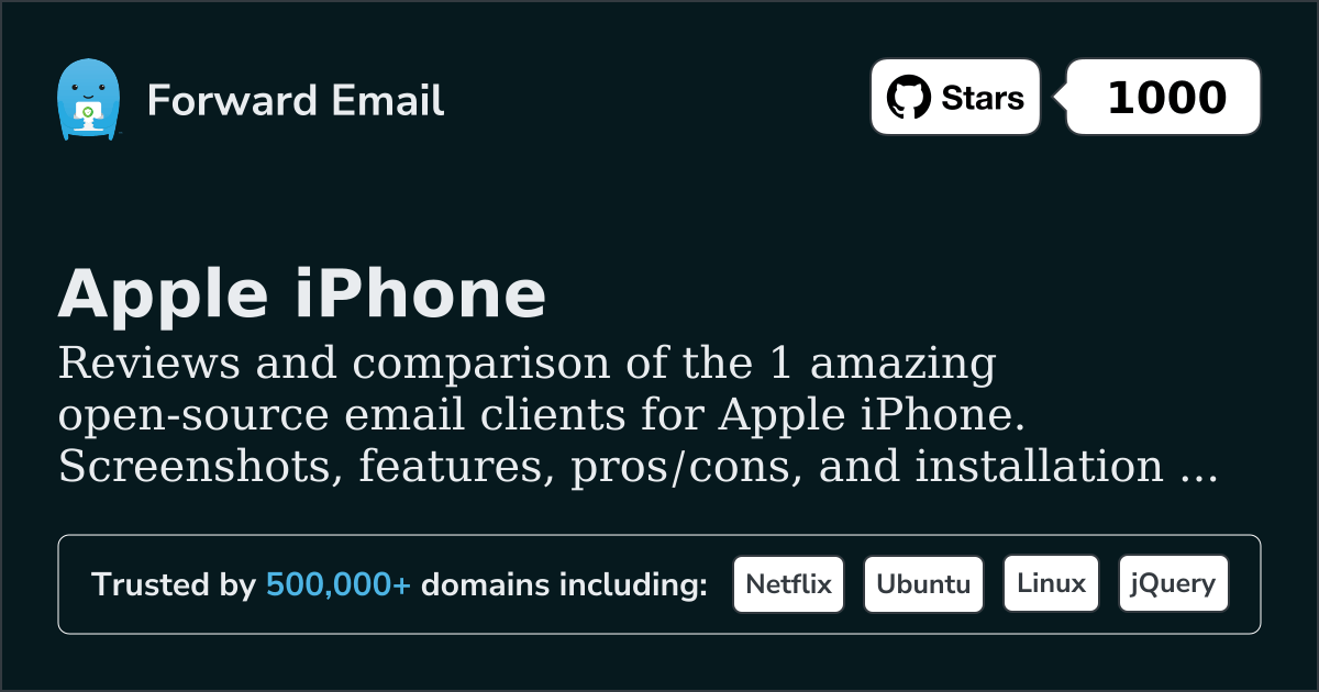 1 Amazing Open Source Email Clients for Apple iPhone 2026