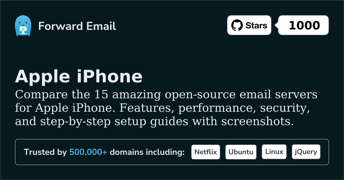15 Amazing Open Source Email Servers for Apple iPhone 2026