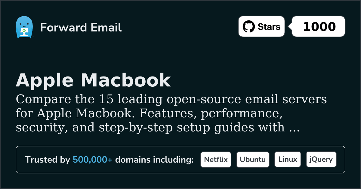 15 Leading Open Source Email Servers for Apple Macbook 2026