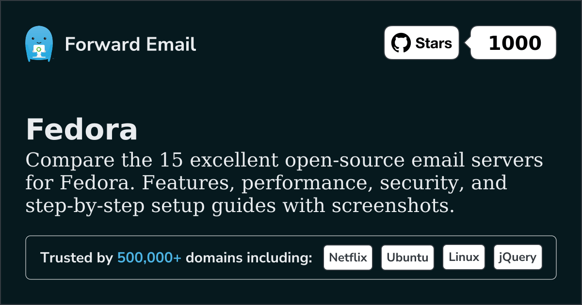15 Excellent Open Source Email Servers for Fedora 2026