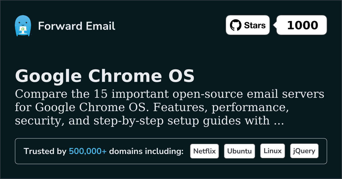 15 Important Open Source Email Servers for Google Chrome OS 2026