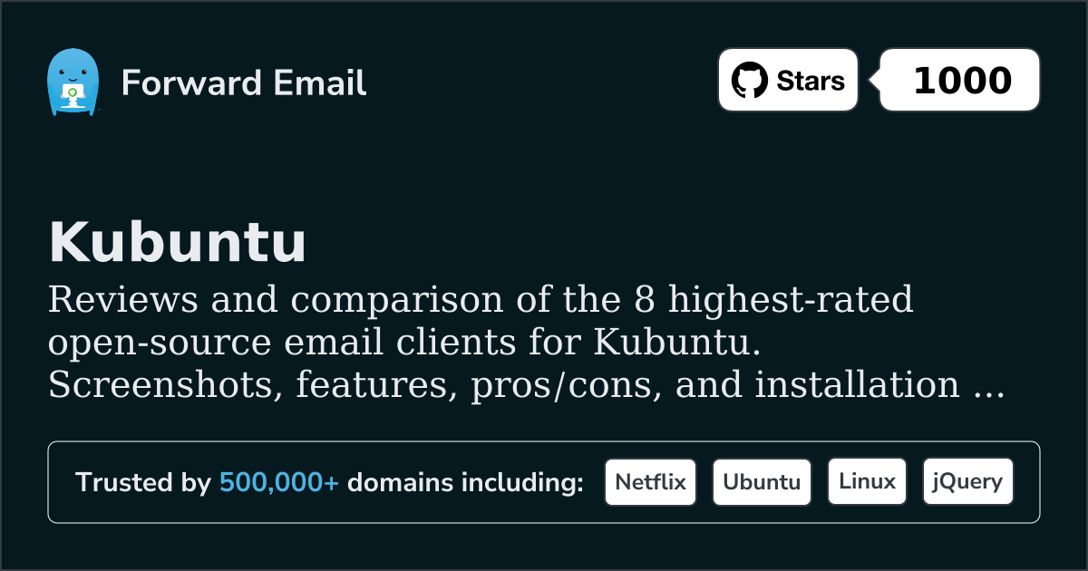 8 Highest-Rated Open Source Email Clients for Kubuntu 2026