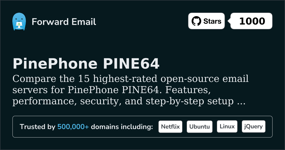15 Highest-Rated Open Source Email Servers for PinePhone PINE64 2026