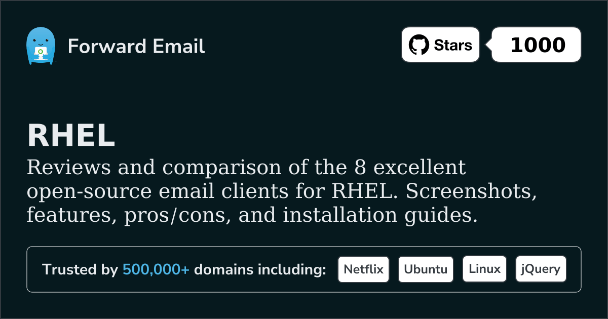 8 Excellent Open Source Email Clients for RHEL 2026