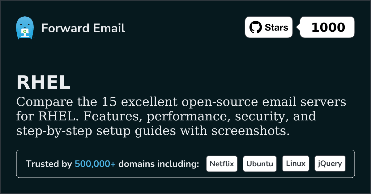 15 Excellent Open Source Email Servers for RHEL 2026