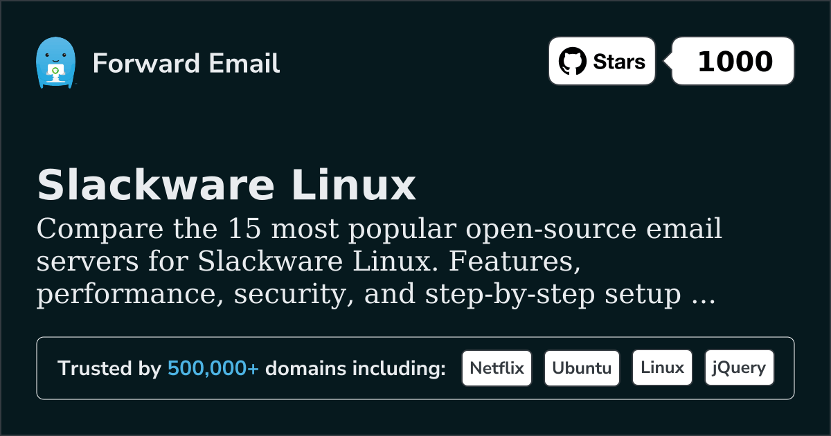 15 Most Popular Open Source Email Servers for Slackware Linux 2026