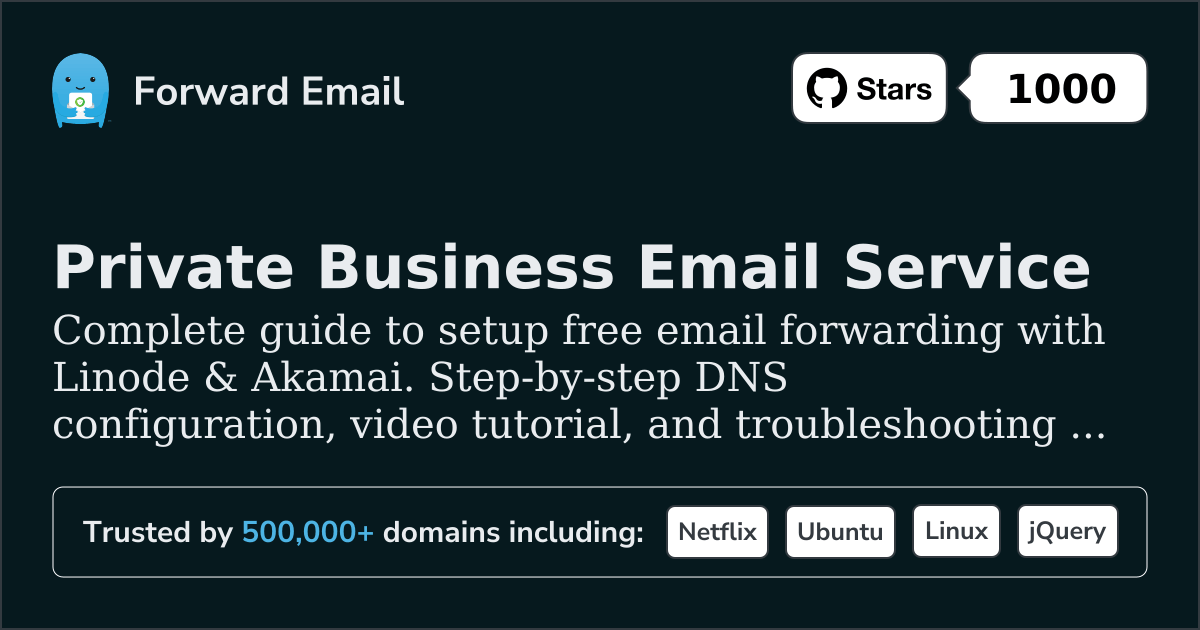 How to Setup Email with Linode & Akamai